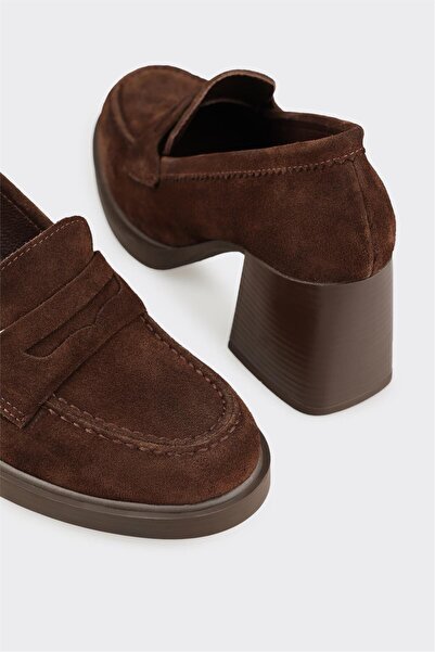 Elle Shoes Kahve Deri Kadın Ayakkabı