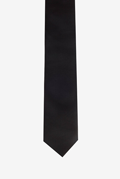 ALTINYILDIZ CLASSICS Men's Black Patterned Silk Slim Tie