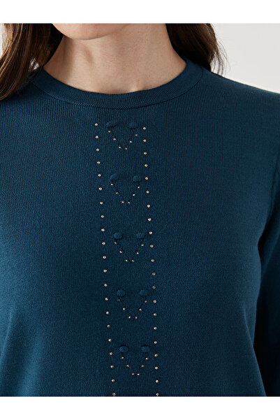 LC Waikiki Pulover de damă LCW Grace cu decolteu cu broderie
