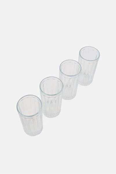 Bombay 4 Piece Milk Glass, Transparent