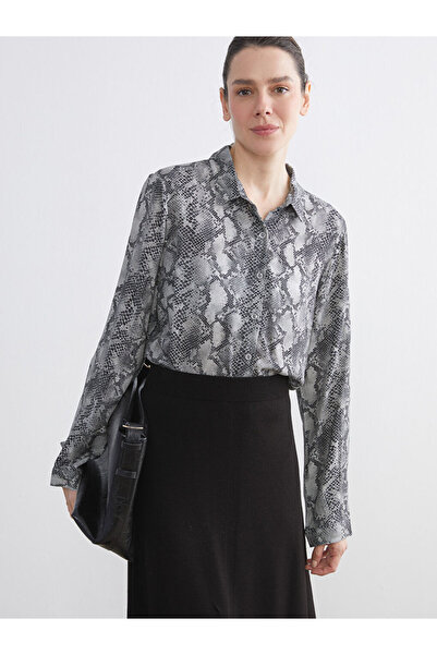 LC Waikiki Gray Patterned Women's Shirt