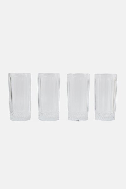 Bombay 4 Piece Milk Glass, Transparent