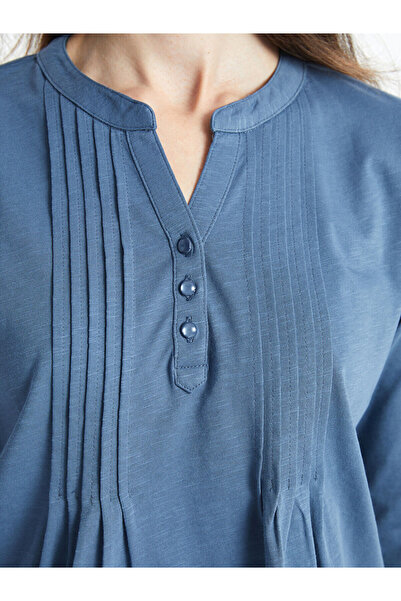 LC Waikiki Bluză pentru femei Indigo Choker Collar