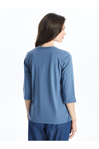 LC Waikiki Bluză pentru femei Indigo Choker Collar