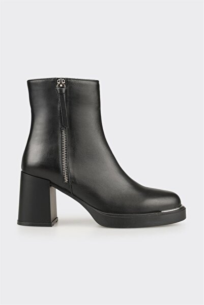 Elle Shoes Siyah Deri Kadın Günlük Bot