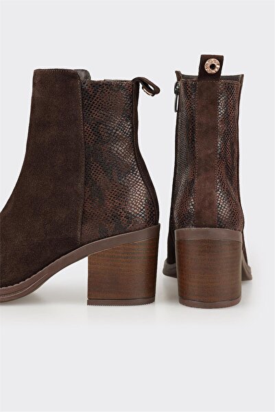 Elle Shoes Kahve Deri Kadın Günlük Bot
