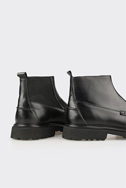 Elle Shoes Siyah Deri Erkek Günlük Bot