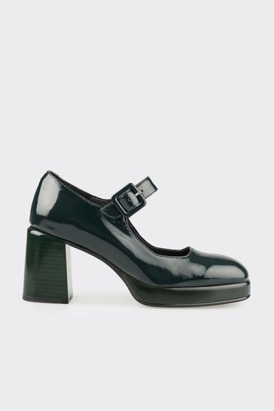 Elle Shoes Yeşil Deri Kadın Ayakkabı