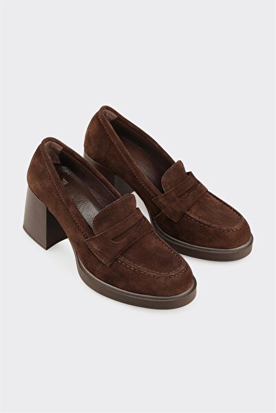 Elle Shoes Kahve Deri Kadın Ayakkabı