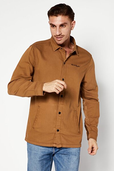 Karl Lagerfeld Men Embroidered Logo Bomber Jackets, Brown