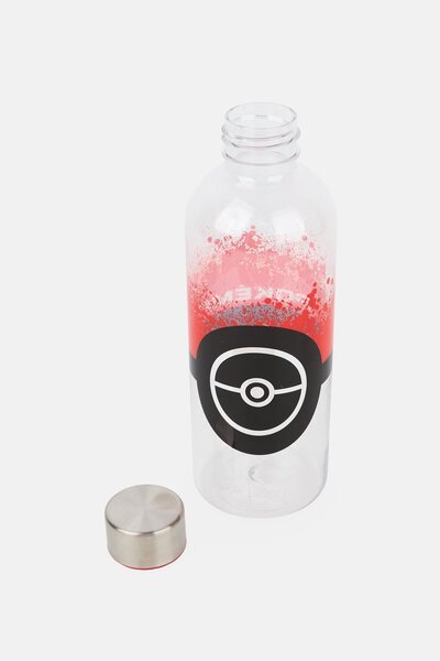 P:OS Handels GmbH Plastic Pokemon Trainer Water Bottle 850 ml, Transparent
