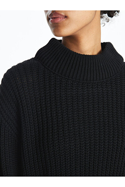 LC Waikiki Black Half Turtleneck Women's Knitwear Sweater