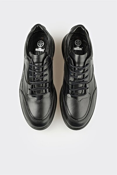 Elle Shoes Siyah Deri Erkek Günlük Ayakkabı