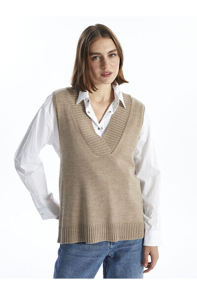 LC Waikiki Strickpullover für Damen mit V-Ausschnitt