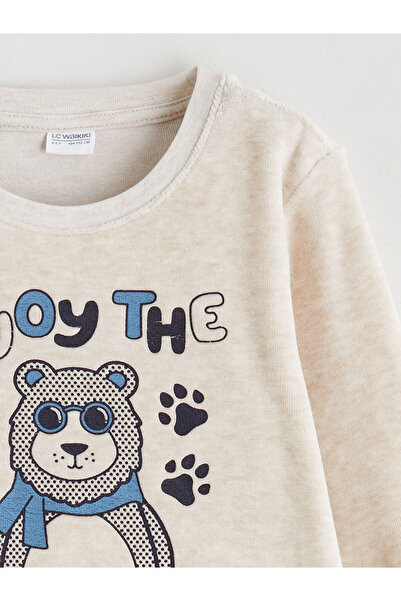 LC Waikiki Vizyon Yeni Sezon Kadife Baskılı Erkek Çocuk Pijama Takımı