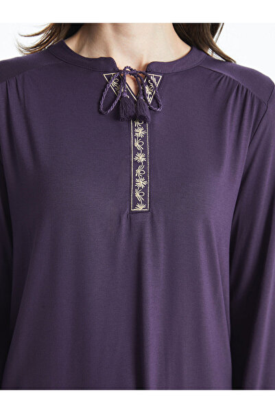 LC Waikiki Γυναικεία μπλούζα με δεμένο γιακά κεντημένη