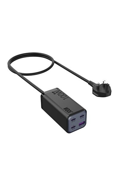 Joda Voltar 100W – شاحن مكتبي بتقنية GaN، 3 منافذ Type-C ومنفذ USB-A، شحن فائ...