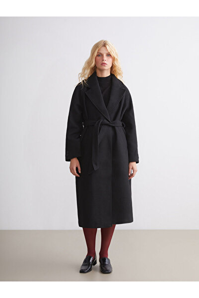 LC Waikiki Vizyon New Season Double-Breasted Collar Women's Cashmere Coat