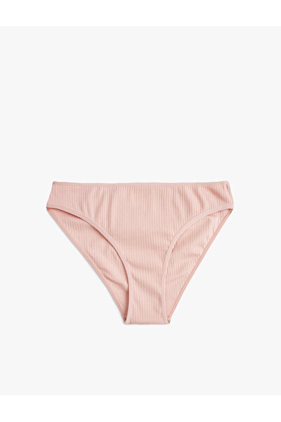 Koton Comfortable Fit Ribbed Cotton 3-Piece Brazilian Panties Set
