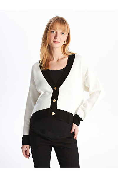 LC Waikiki V-Neck Oversize Women's Knitwear Cardigan