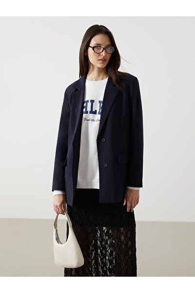 LC Waikiki Navy Blue Women's Blazer Jacket