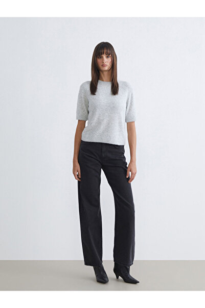 LC Waikiki LCW Jeans Gri Barrel Fit Kadın Jean Pantolon