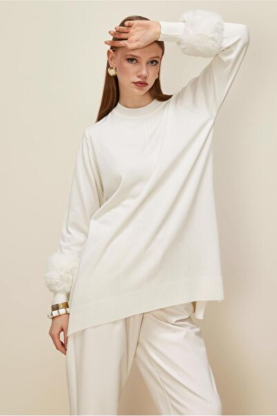 Alvina Fur Detailled Knit Tunic 45900