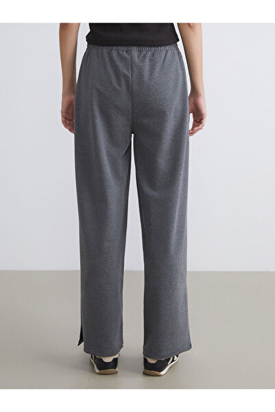 LC Waikiki Anthracite Women's Sports Sweatpants with Elastic Waist