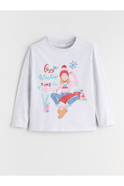 LC Waikiki Vizyon New Season Crew Neck Girls' Pajama Set