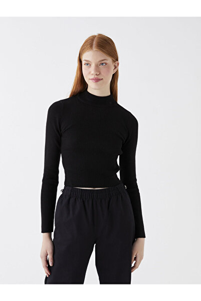 LC Waikiki Γυναικείο πλεκτό πουλόβερ με ψηλό γιακά απλό μακρυμάνικο