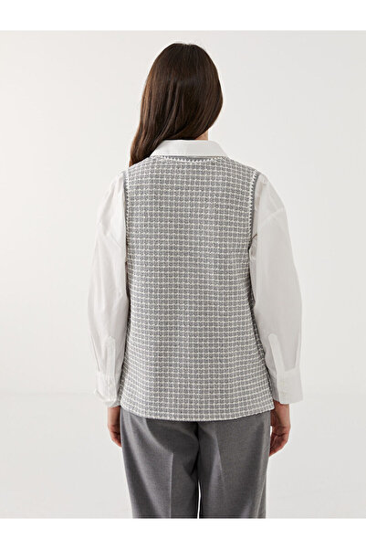 LC Waikiki Lcwk V-Neck Plaid Women's Vest