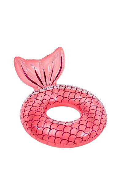 COOYA Mermaid Tail Swimming Ring, Adult Life Buoy, Floating Row Floating Water Chair, Pink