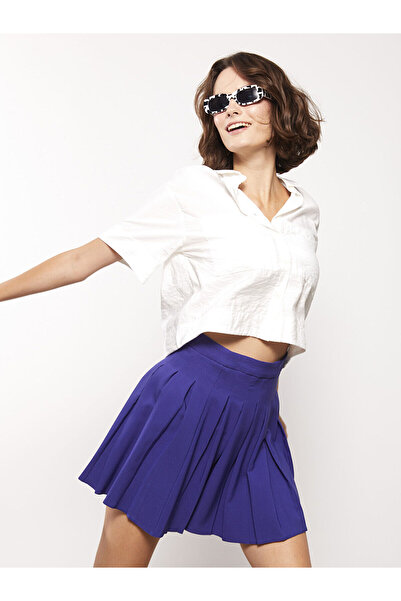 LC Waikiki Schlichter Plissee-Rock für Damen mit Reißverschluss