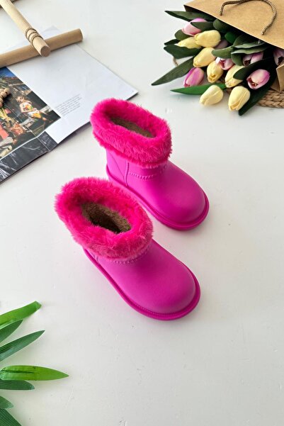 Minigimin Cicileri Μπότες βροχής με γούνινο χρώμα για το μικρό μου - Φούξια