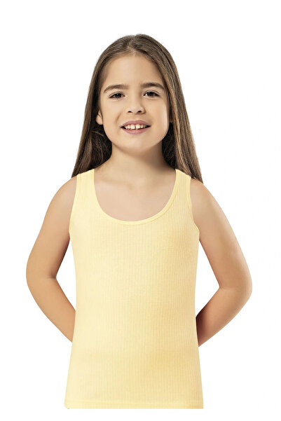 LVORİA Ribbed Knit Fabric Wide Strap Girls' Tank Top