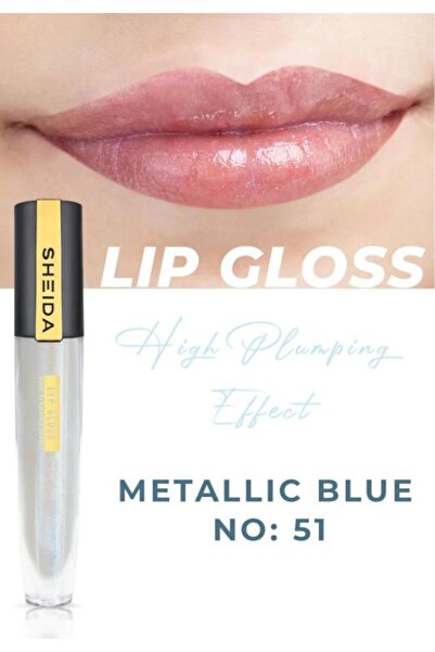 Sheida Ultra Long Lasting Lip Gloss No:51 Metalik Blue