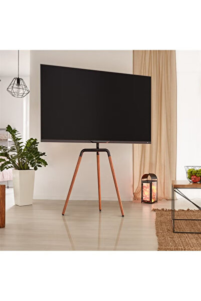 ULHYC Modern Art TV Floor Stand, Universal 90° Swivel, Corner Tripod Base for 45-65inch LED Curved Screens