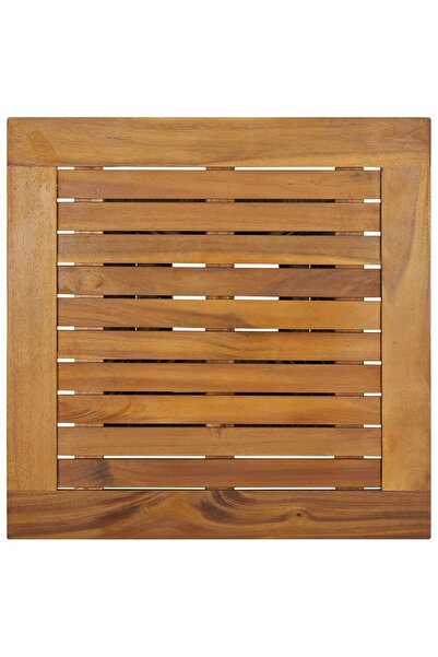 vidaxl Bar Table Grey 60x60x110 cm Poly Rattan and Solid Acacia Wood