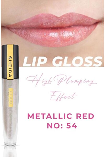 Sheida Ultra Long Lasting Lip Gloss No: 54 Metalik Red