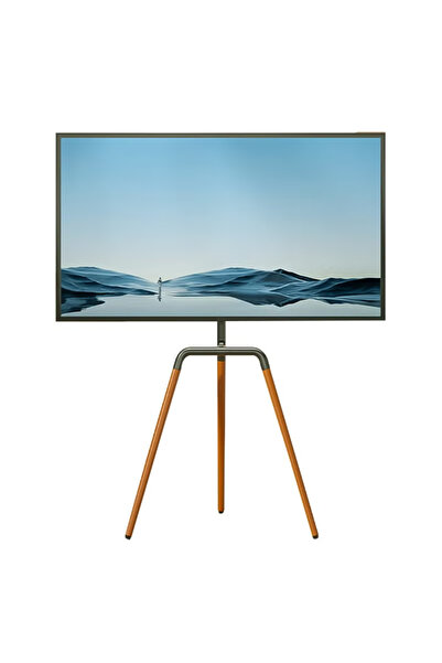 ULHYC Modern Art TV Floor Stand, Universal 90° Swivel, Corner Tripod Base for 45-65inch LED Curved Screens