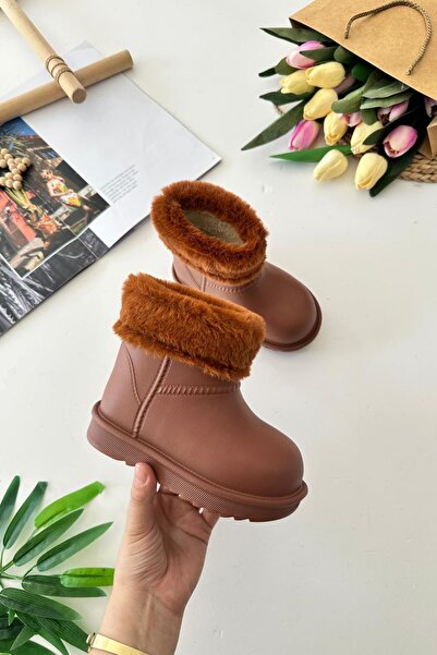 Minigimin Cicileri Μπότες βροχής με γούνινο χρώμα για το μικρό μου - Μαύρο