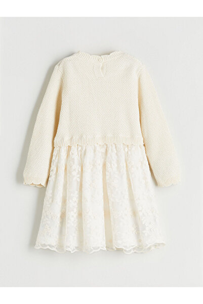 LC Waikiki LCW Kids Çiçek Aplikeli Kız Çocuk Tüllü Elbise