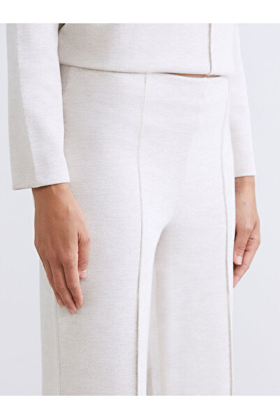 LC Waikiki Wide Leg Women's Knitwear Trousers with Elastic Waist