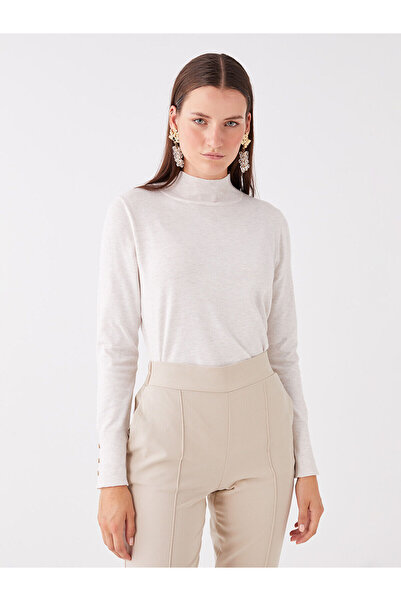 LC Waikiki Beige Half Turtleneck Women's Knitwear Sweater