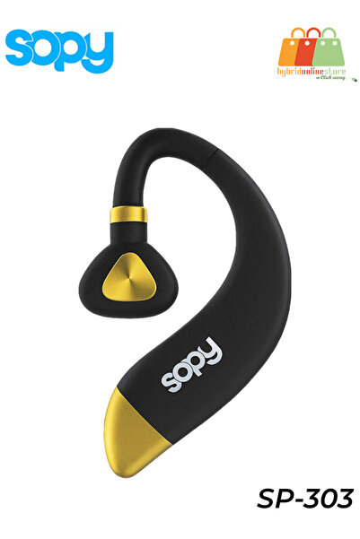 sopy SP-303 Bluetooth Earphone V5.3 Wireless Headset with 180° Rotation, Noise Reduction, HD Sound