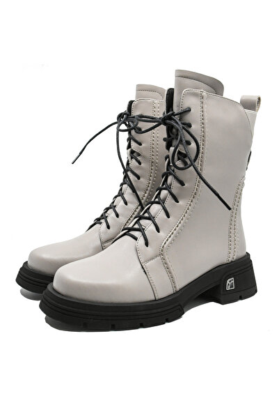 Anna Viotti Ghete înalte pentru femei, gri, piele naturală (GOR 2507)