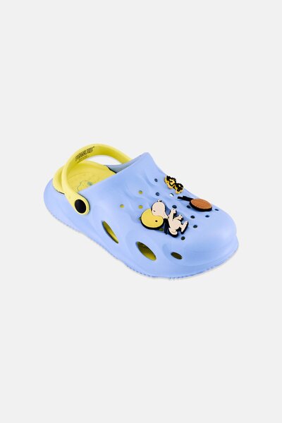 PEANUTS Kids Boy Snoopy And Woodstock Slingback Clogs, Light Blue