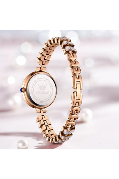 OLEVS Ceas de dama CS1614, otel inoxidabil, argintiu, cadran alb