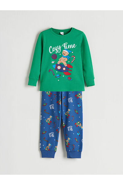 LC Waikiki Set de pijamale pentru băieți cu tematică de Anul Nou Peak New Season