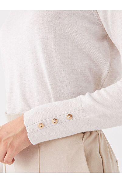 LC Waikiki Beige Half Turtleneck Women's Knitwear Sweater